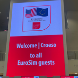 Willkommens-Banner an die EuroSIM-Mitglieder