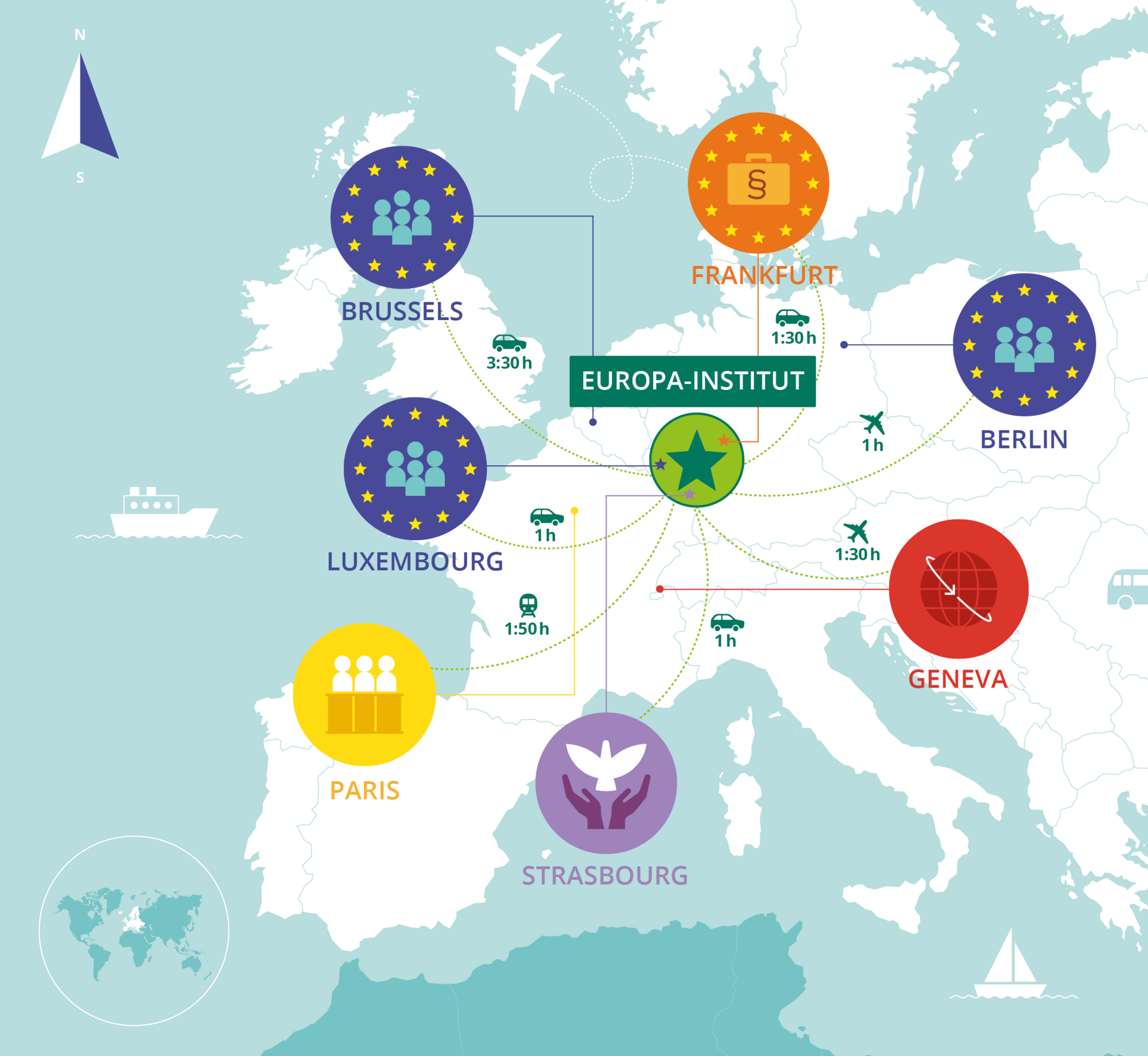 Graphik Karte Europa