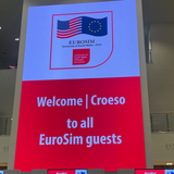 Willkommens-Banner an die EuroSIM-Mitglieder