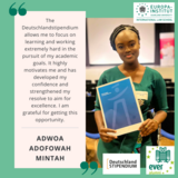 Vorstellung Testimonial und Foto von Adwoa Mintah