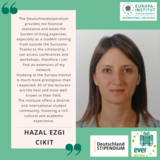 Vorstellung Testimonial und Foto von Hazal Cikit