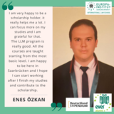 Vorstellung Testimonial und Foto von Enes Oezkan