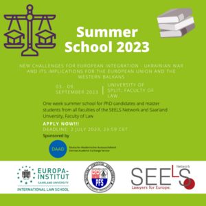Grafik Ankündigung Summer School und Bewerbung