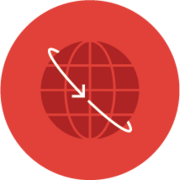 Roter Button World Trade